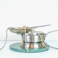 Stainless steel cookware with lid